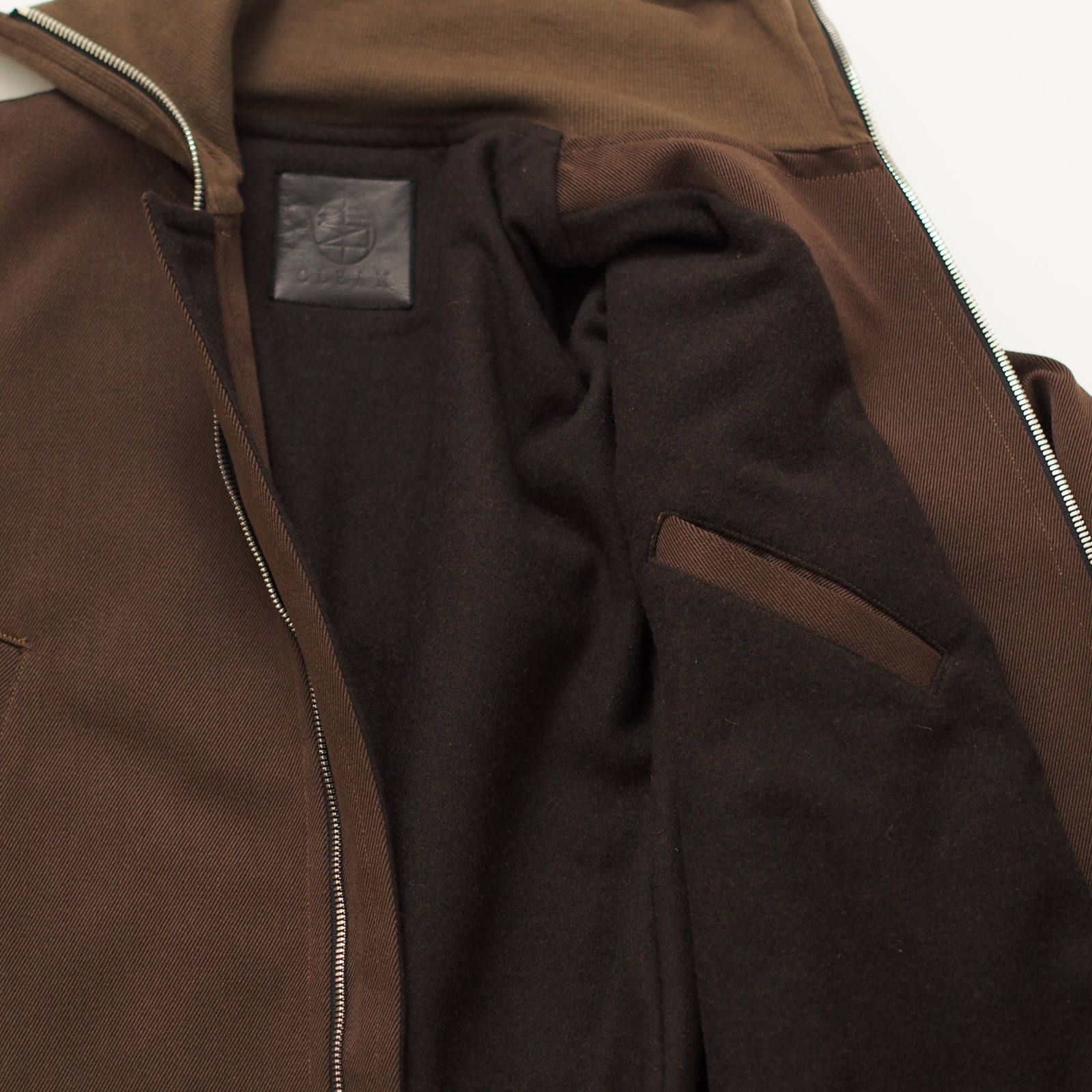 roll neck winter combat jacket  (BLACK/BROWN)