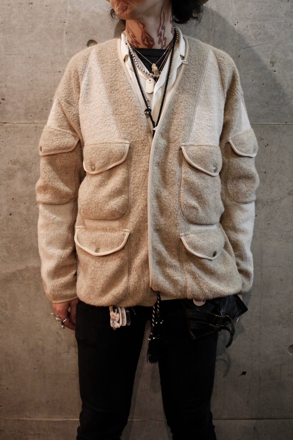 blackmeans 2019aw ボアカーディガン