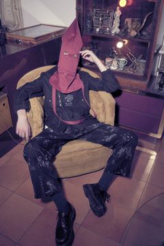 SATANISM CEREMONY EASY PANTS(BLACK)