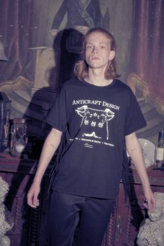 SATANISM FRINGE T-SHIRT(BLACK)