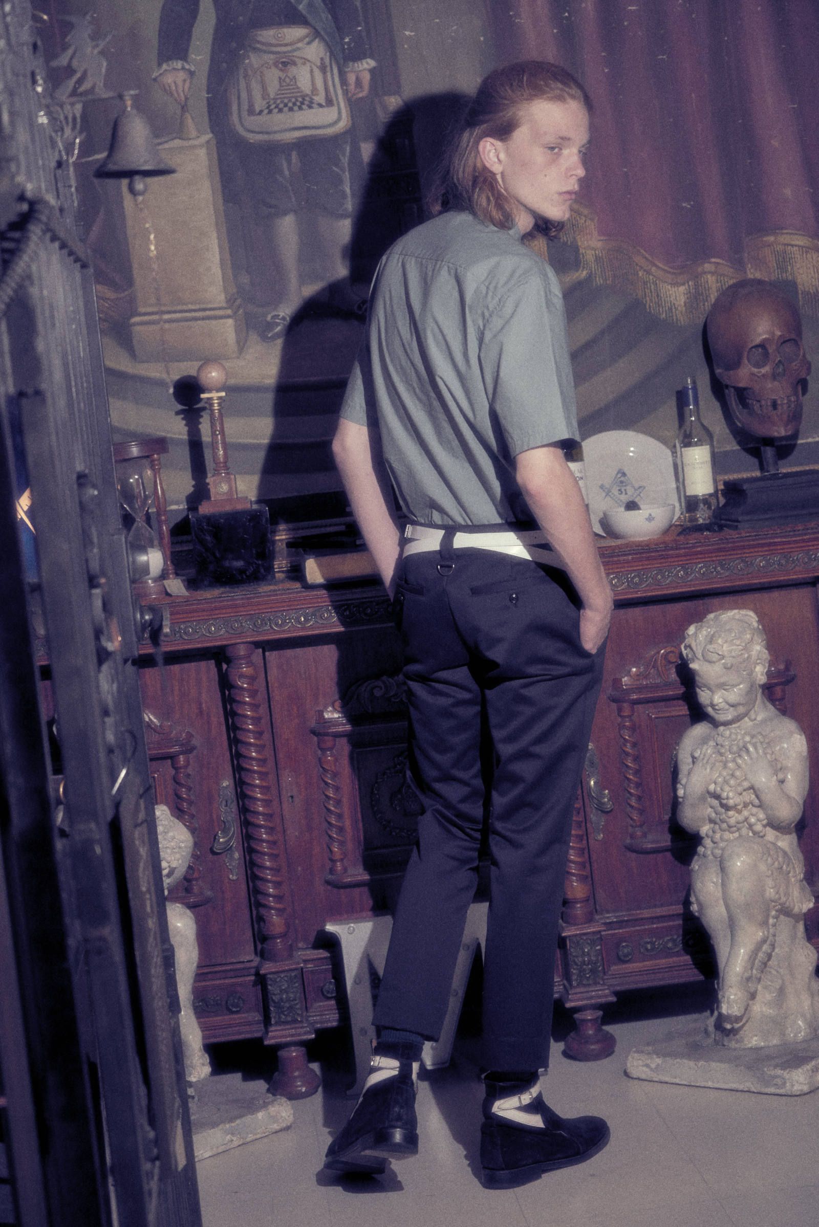 JODHPURS SLIM SLACKS(BLACK)