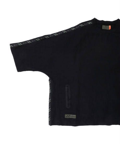 SEAMTAPE WIDE M-SLEEVE SHIRT c/#1 BLACK