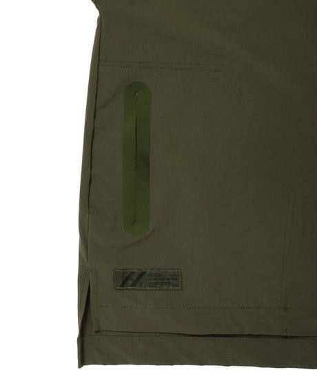 SEAMTAPE DASHIKI M-SLEEVE SHIRT c/#2 KHAKI