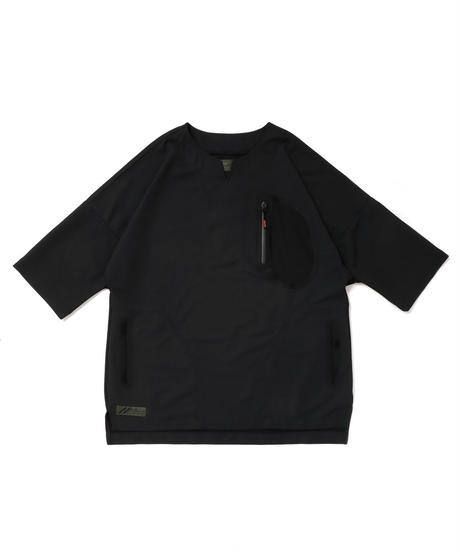 SEAMTAPE DASHIKI M-SLEEVE SHIRT c/#1 BLACK