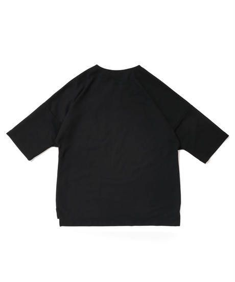 SEAMTAPE DASHIKI M-SLEEVE SHIRT c/#1 BLACK