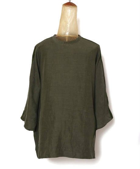 SEAMTAPE WIDE M-SLEEVE SHIRT c/#2 KHAKI