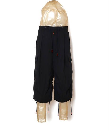 BDU DROP CROTCH TROUSERS c/#1 BLACK