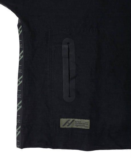 SEAMTAPE WIDE M-SLEEVE SHIRT c/#1 BLACK
