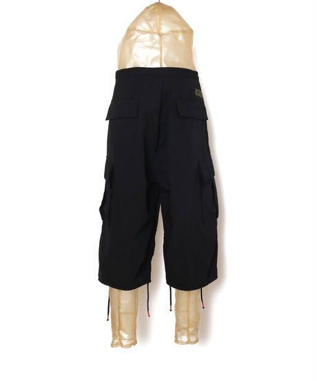 BDU DROP CROTCH TROUSERS c/#1 BLACK