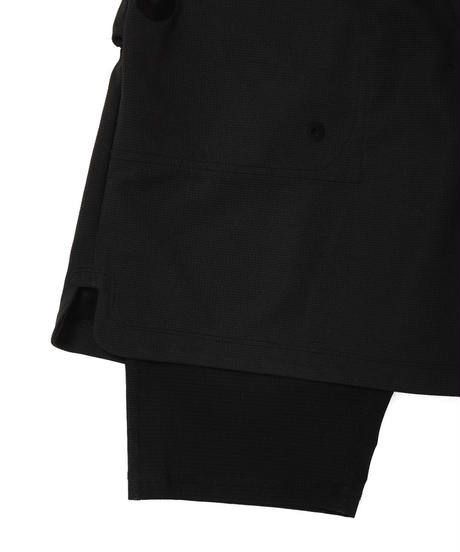 FLATSEAMER LAYERED SHORTS c/#1 BLACK