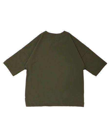 SEAMTAPE DASHIKI M-SLEEVE SHIRT c/#2 KHAKI
