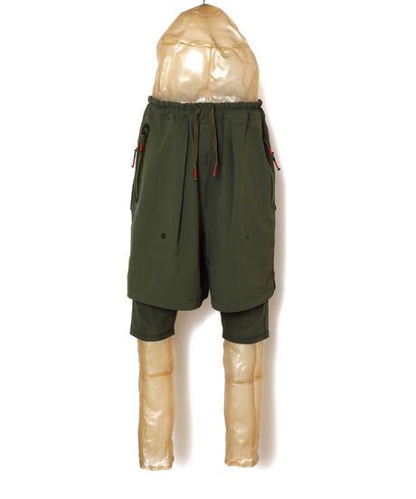FLATSEAMER LAYERED SHORTS c/#2 KHAKI