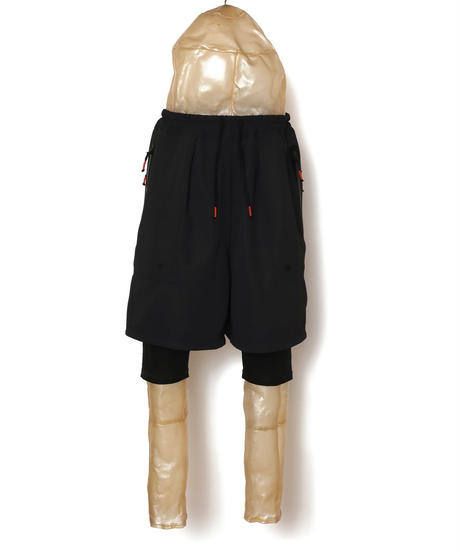 FLATSEAMER LAYERED SHORTS c/#1 BLACK