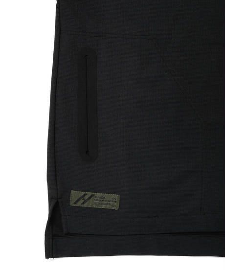 SEAMTAPE DASHIKI M-SLEEVE SHIRT c/#1 BLACK