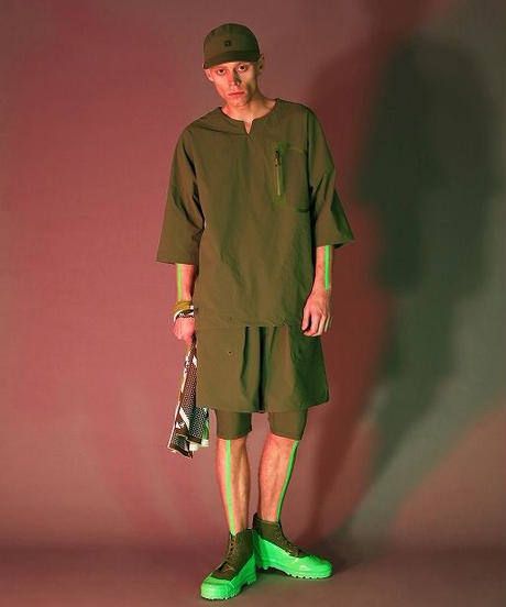 FLATSEAMER LAYERED SHORTS c/#1 BLACK