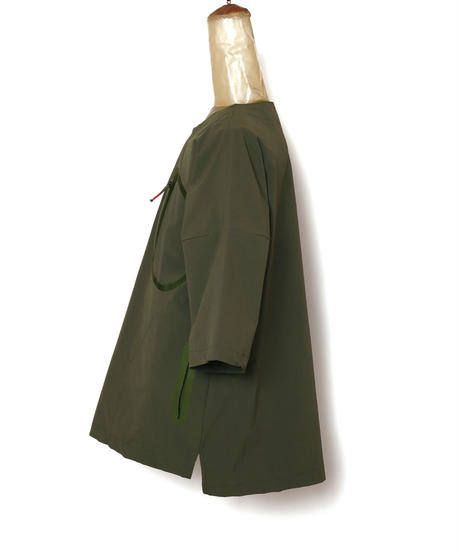 SEAMTAPE DASHIKI M-SLEEVE SHIRT c/#2 KHAKI