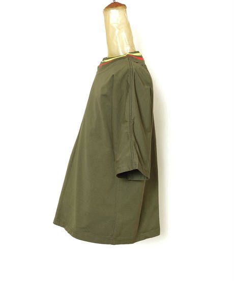 NECK RIB PILED M-SLEEVE TEE c/#2 KHAKI