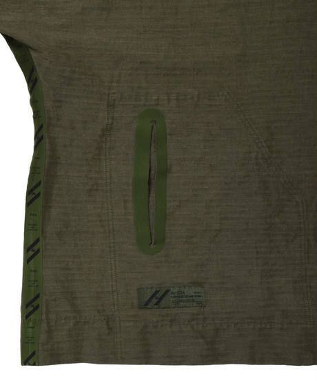 SEAMTAPE WIDE M-SLEEVE SHIRT c/#2 KHAKI