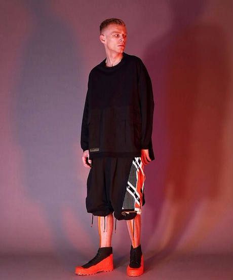 BDU DROP CROTCH TROUSERS c/#1 BLACK