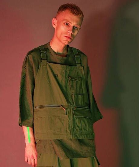SEAMTAPE WIDE M-SLEEVE SHIRT c/#1 BLACK