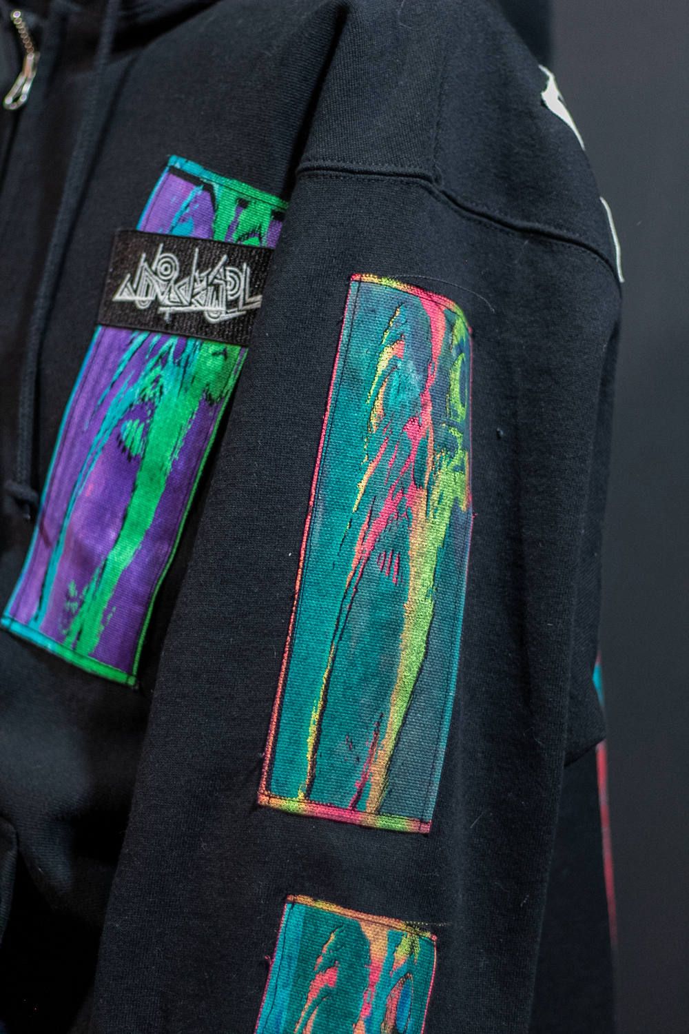 ワンメイクジップパーカー002 (BLACK/XL)