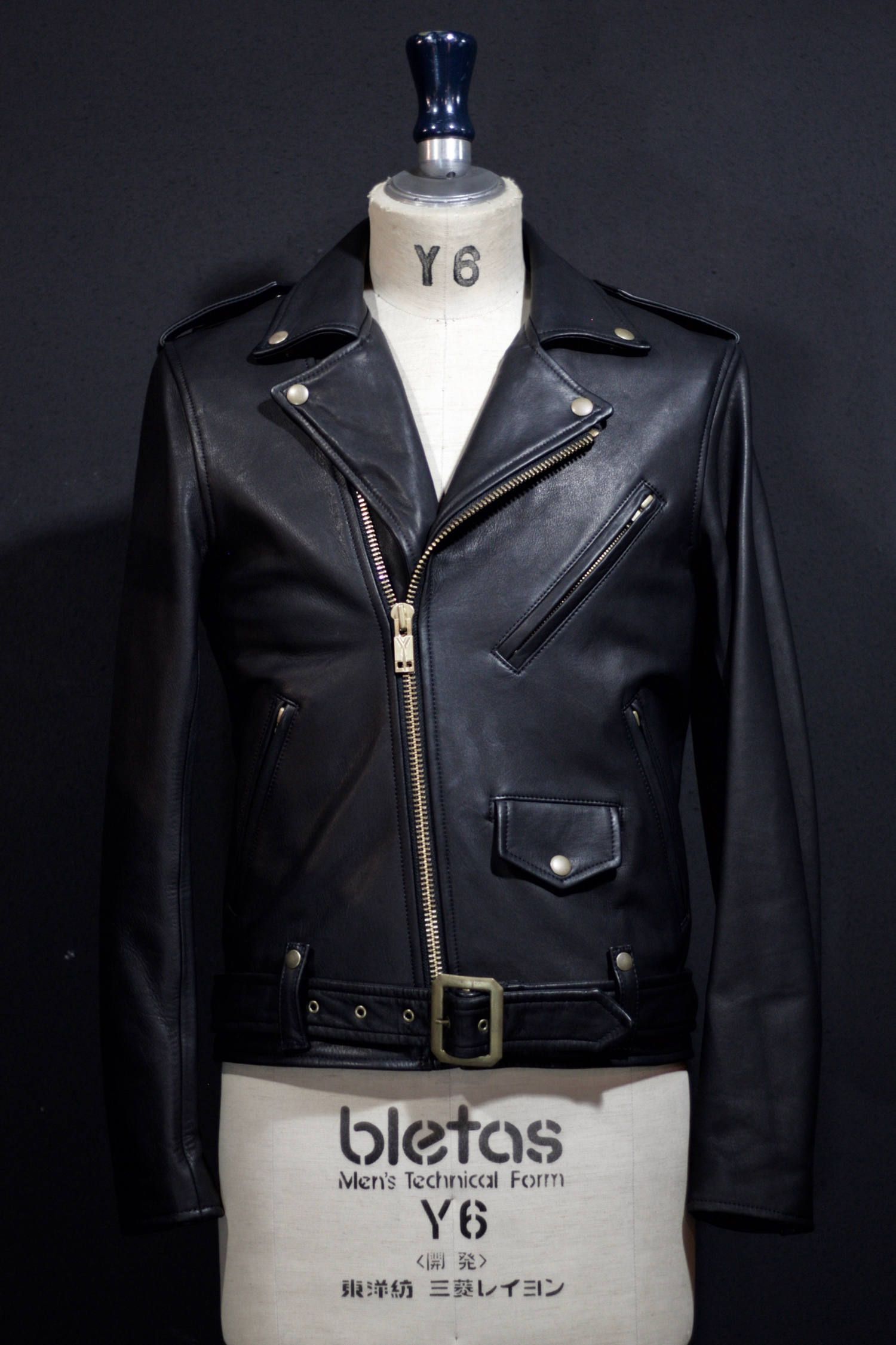 945-78TJ01-5 / ライダースジャケット (ブラック) カウレザー