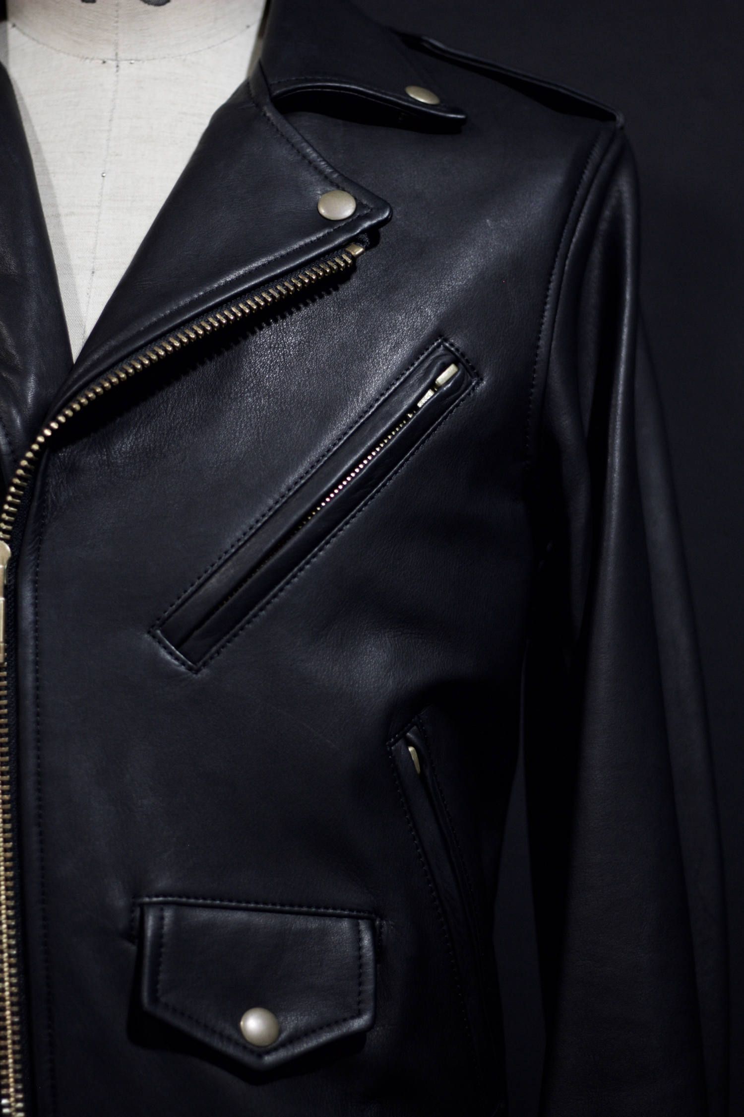 945-78TJ01-5 / ライダースジャケット (ブラック) カウレザー