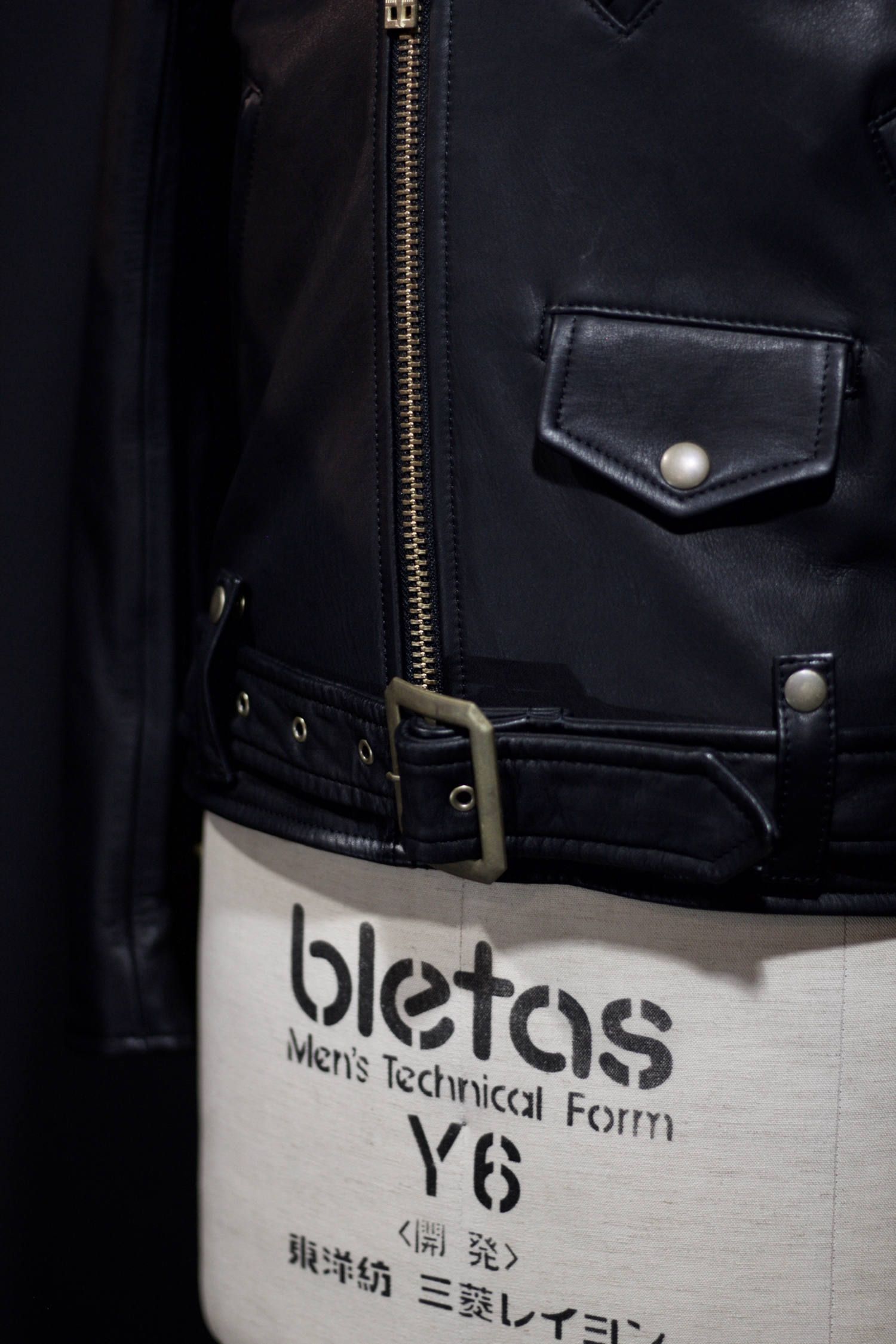 945-78TJ01-5 / ライダースジャケット (ブラック) カウレザー