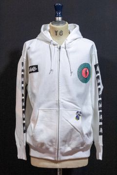 ワンメイクジップパーカー 001 (WHITE/XXL)