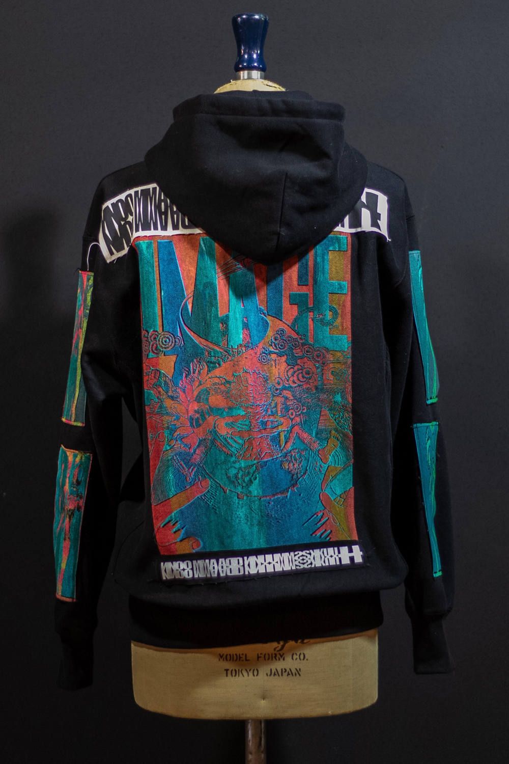 ワンメイクジップパーカー002 (BLACK/XL)