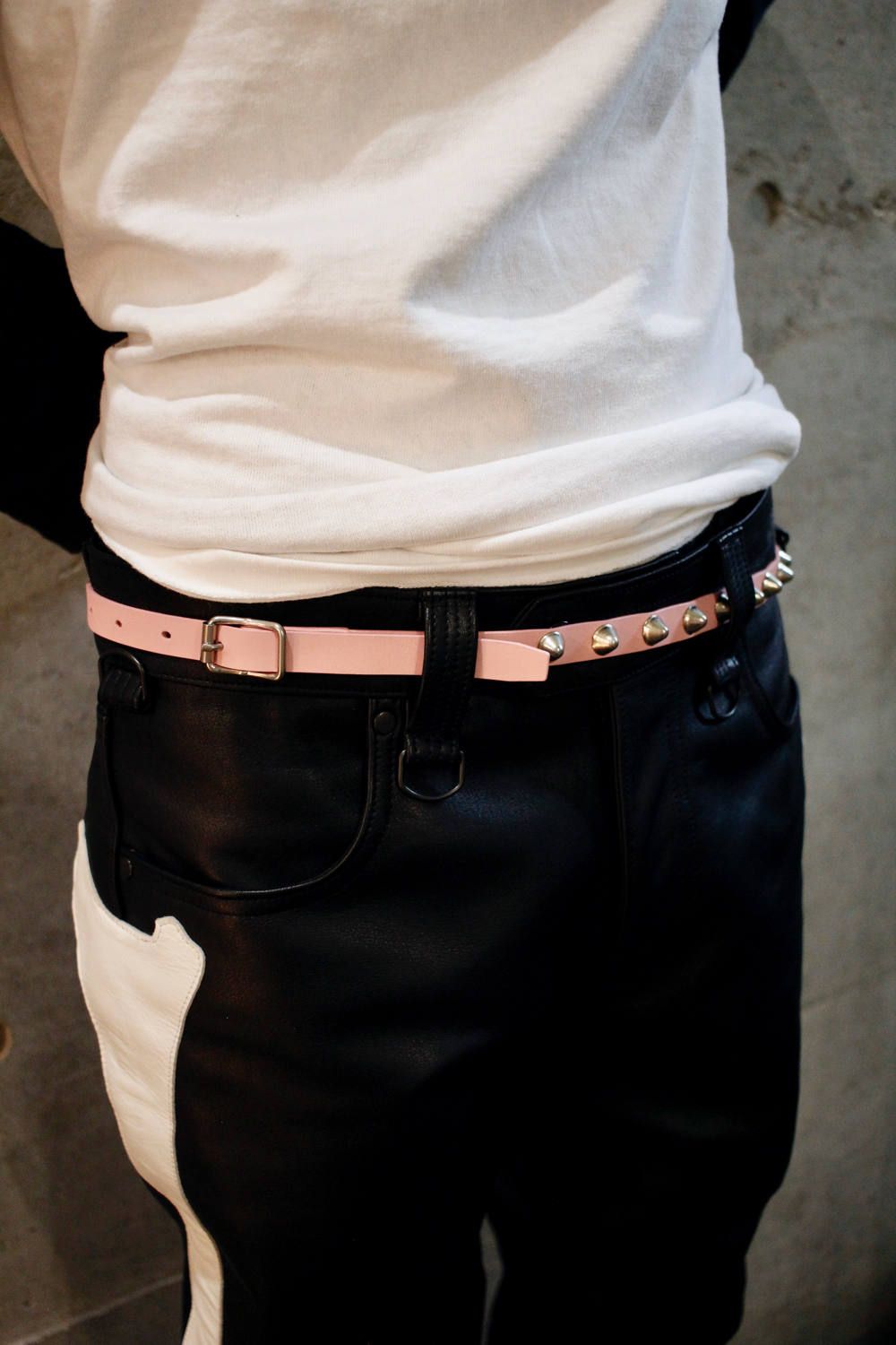 945-75GAC245-1 / レザーベルト (BLACK, PINK)
