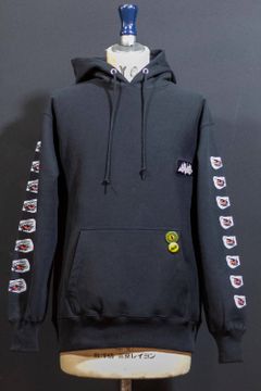 ワンメイクプルオーバーパーカー003 (BLACK/XL)
