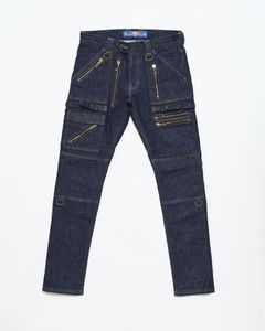 945-75GP06-16-(INDIGO) GOLD ZIP