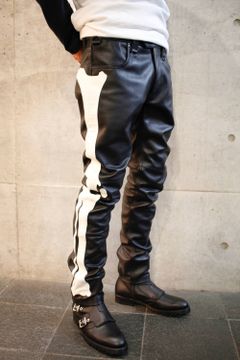 945-75GP135-1 / レザーパンツ (BLK×WHT)