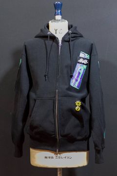 ワンメイクジップパーカー002 (BLACK/XL)