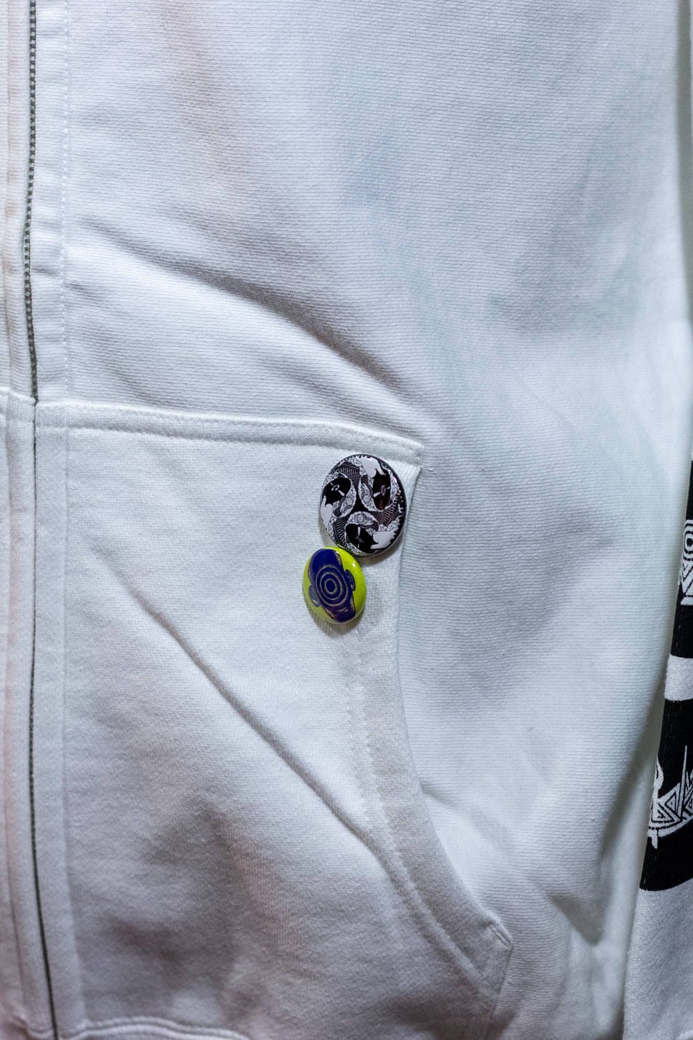 ワンメイクジップパーカー 001 (WHITE/XXL)