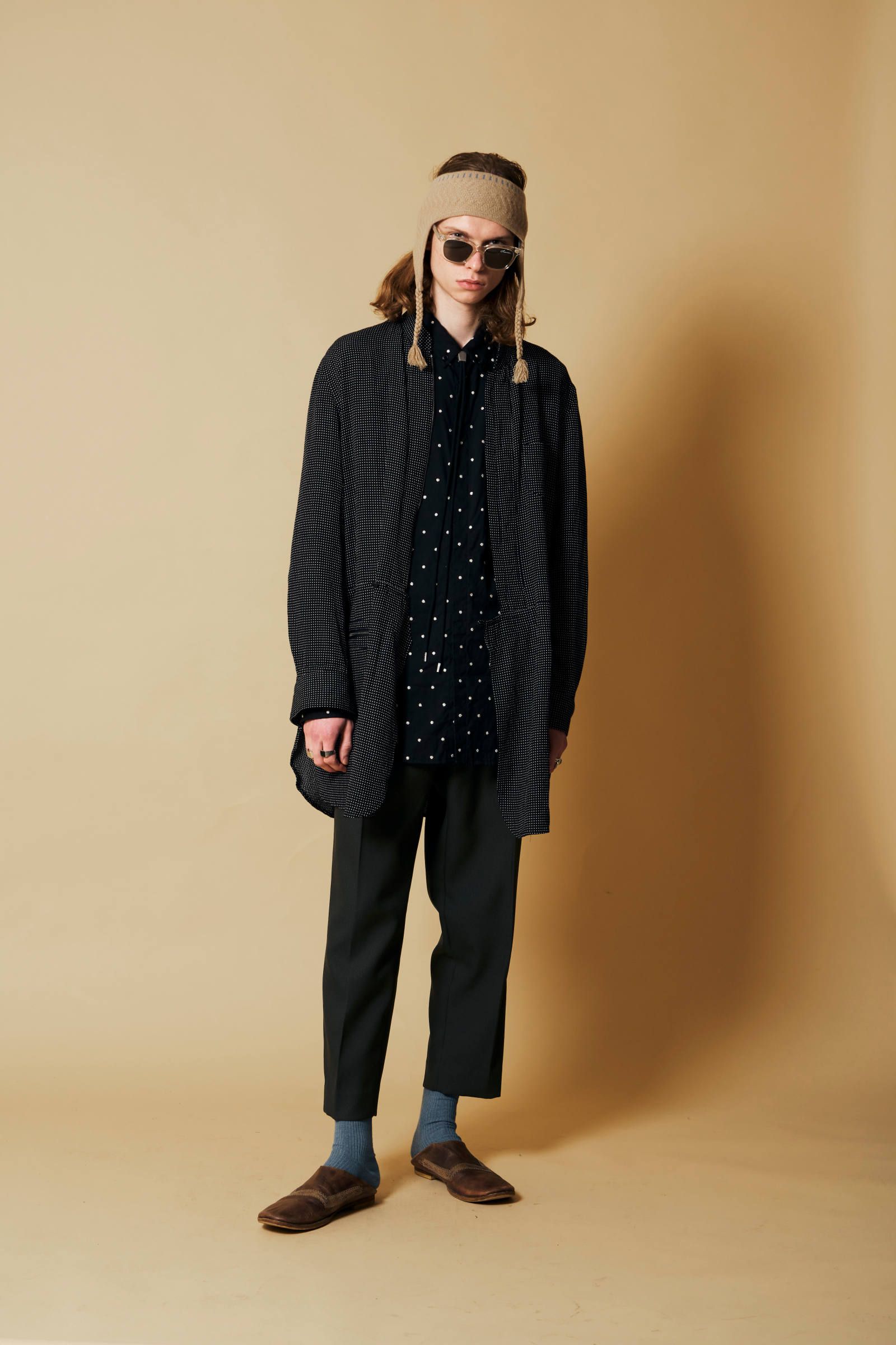 DOT-BUTTON DOWN SHIRT