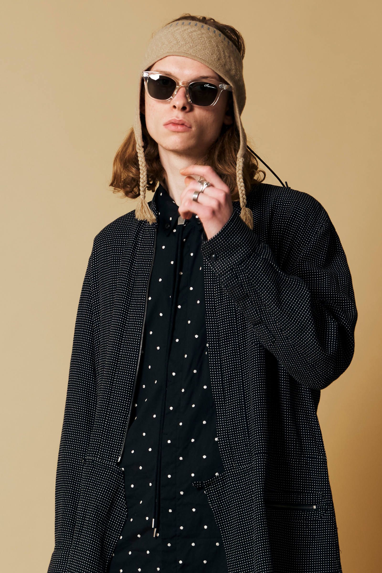 DOT-BUTTON DOWN SHIRT