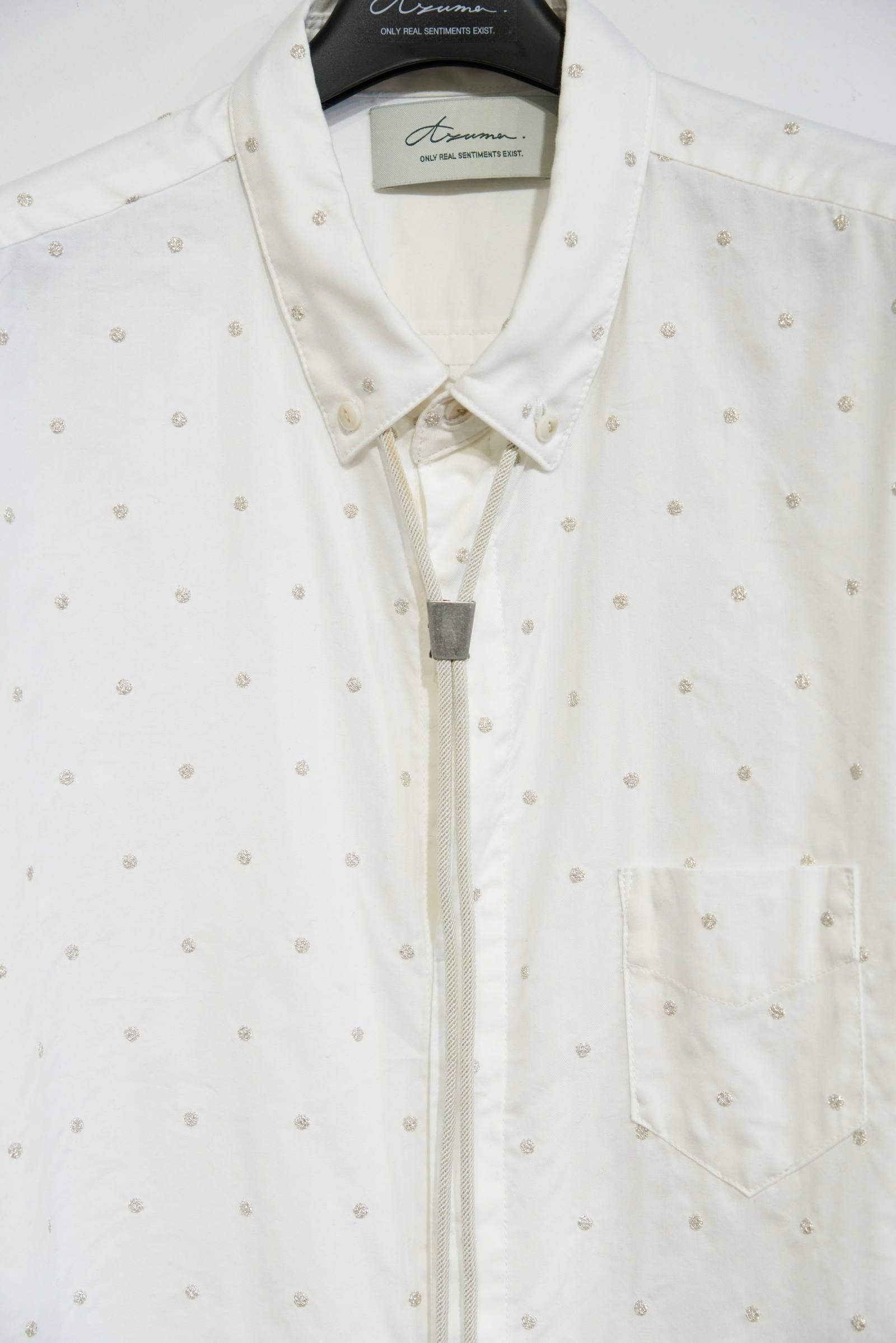 DOT-BUTTON DOWN SHIRT