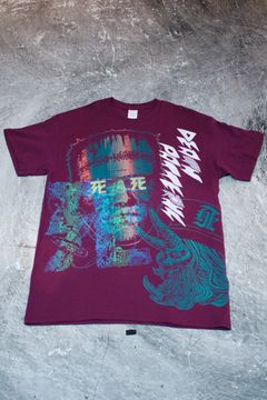 デスパターンズ2020 "NO MAD NUMSKULL" マルチプリントTEE RED/Mサイズ