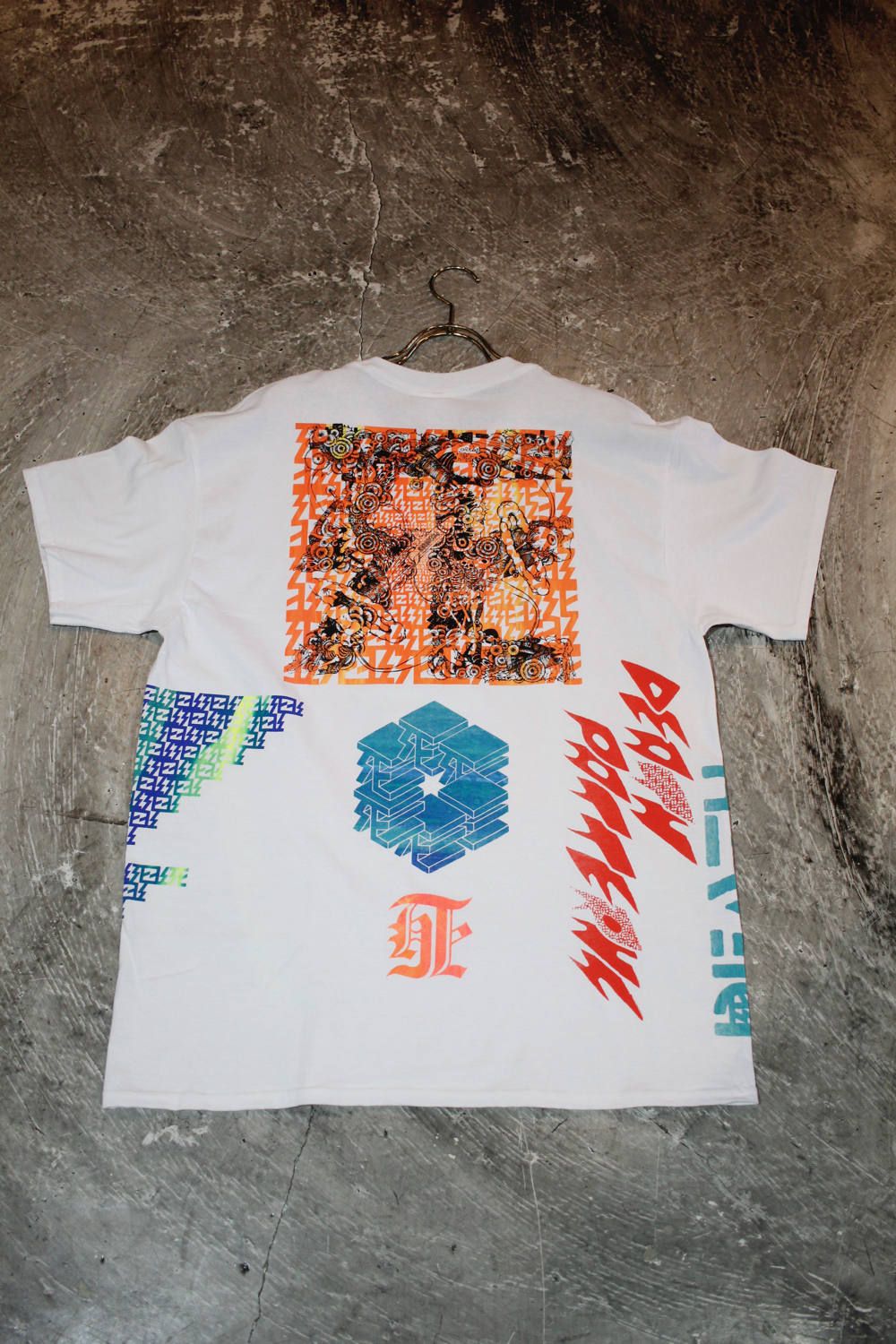 デスパターンズ2020 "NO MAD NUMSKULL" マルチプリントTEE WHT/Lサイズ 002