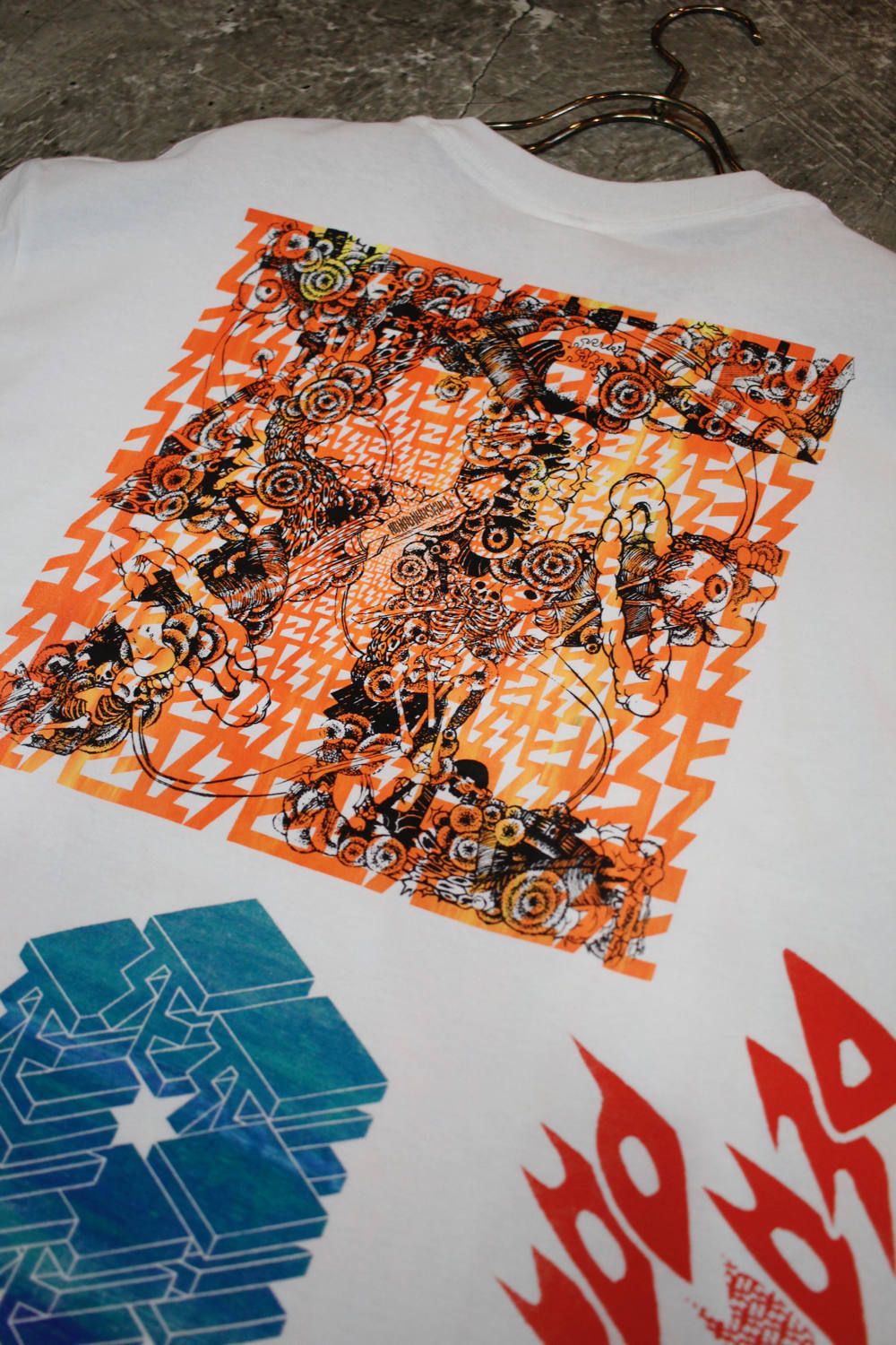 デスパターンズ2020 "NO MAD NUMSKULL" マルチプリントTEE WHT/Lサイズ 002