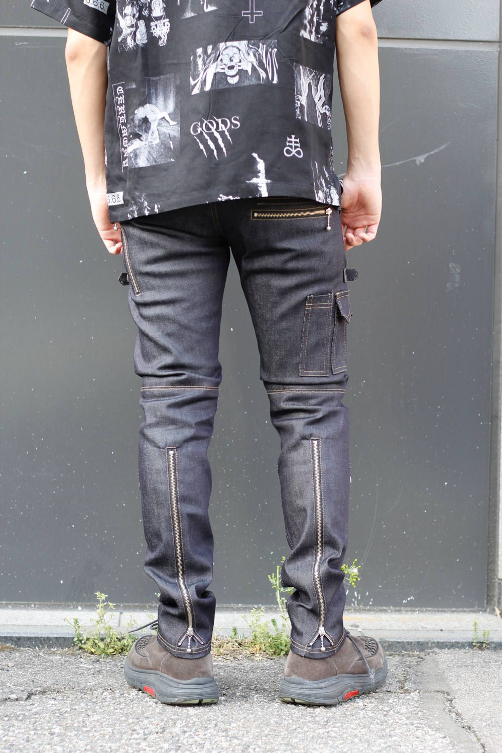 945-75GP06-16-(INDIGO) SILVER ZIP