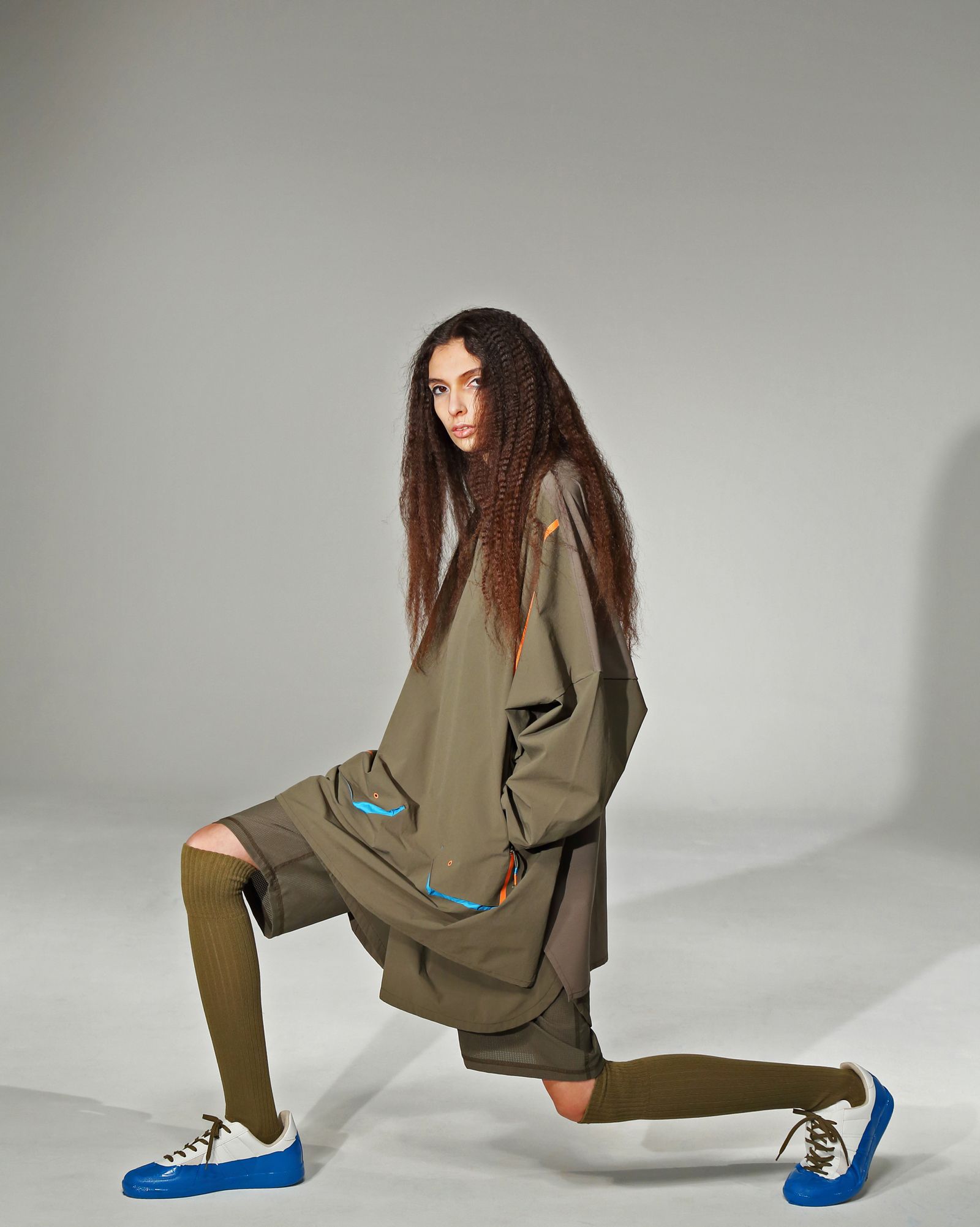 「予約商品」DOLMAN SEAM-LINE WIDE L-SLEEVE # c/KHAKI