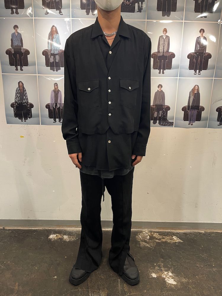 JANIS’S LAYERED SHIRT / ベスト レイヤード シャツ (Black, Mintgreen, White)