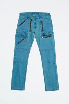 945-78TP06-17 / ダメージZIPデニム（INDIGO, BLACK）