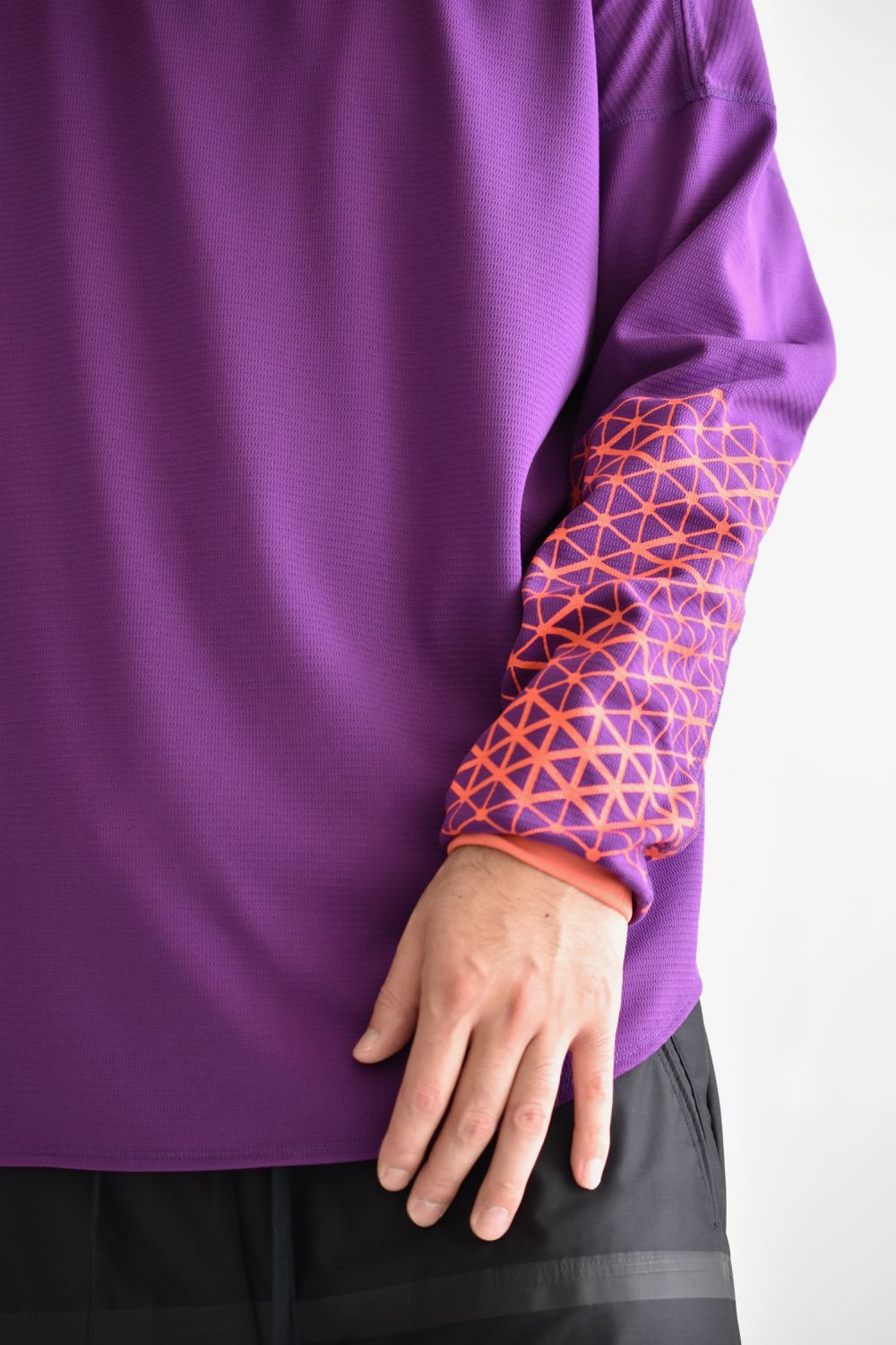 GEOMETRIC PATTERN L-SLEEVE c/#4 PURPLE