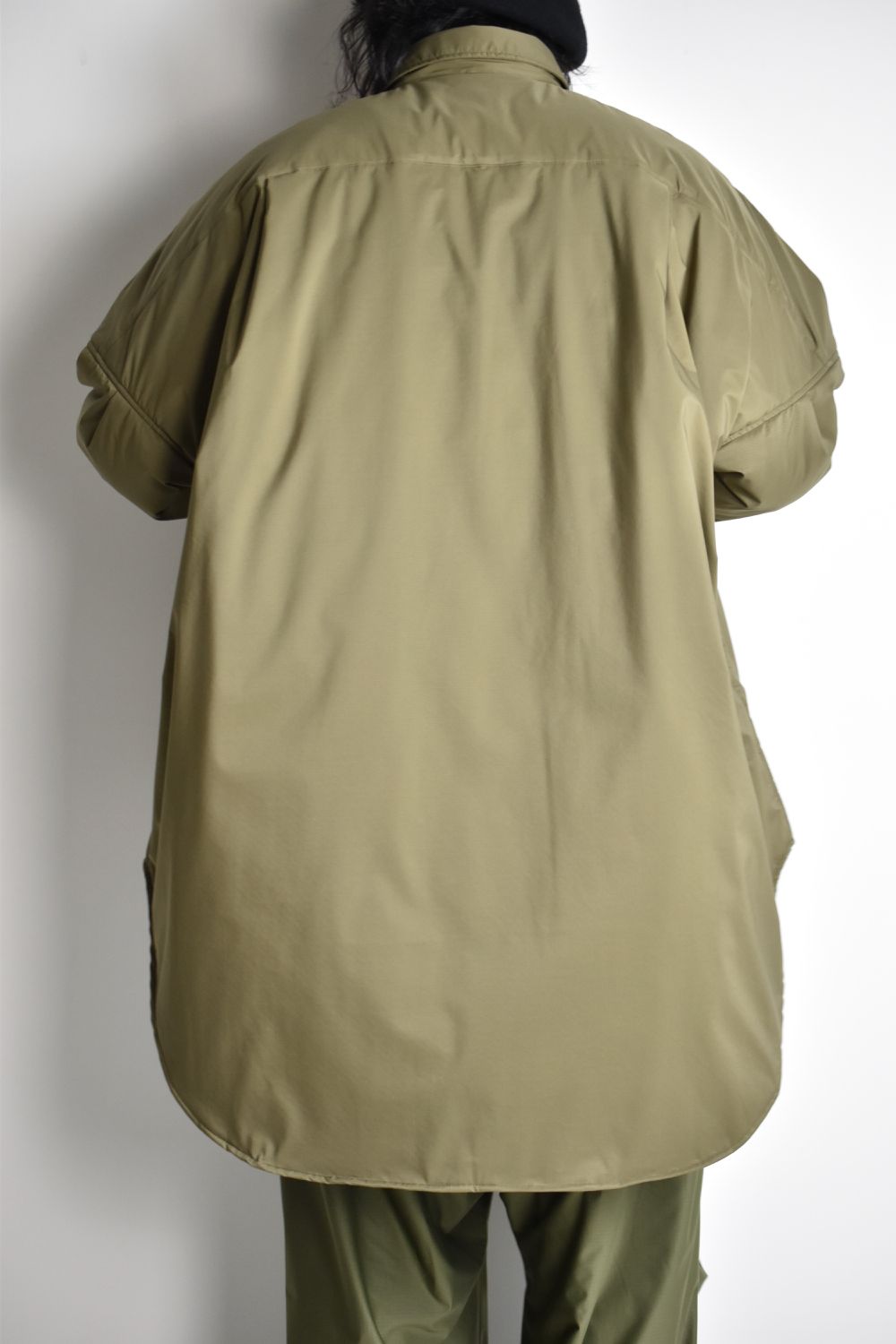 TOO BIG BAGGY QUILTED SHIRT COAT c/#2 KHAKI