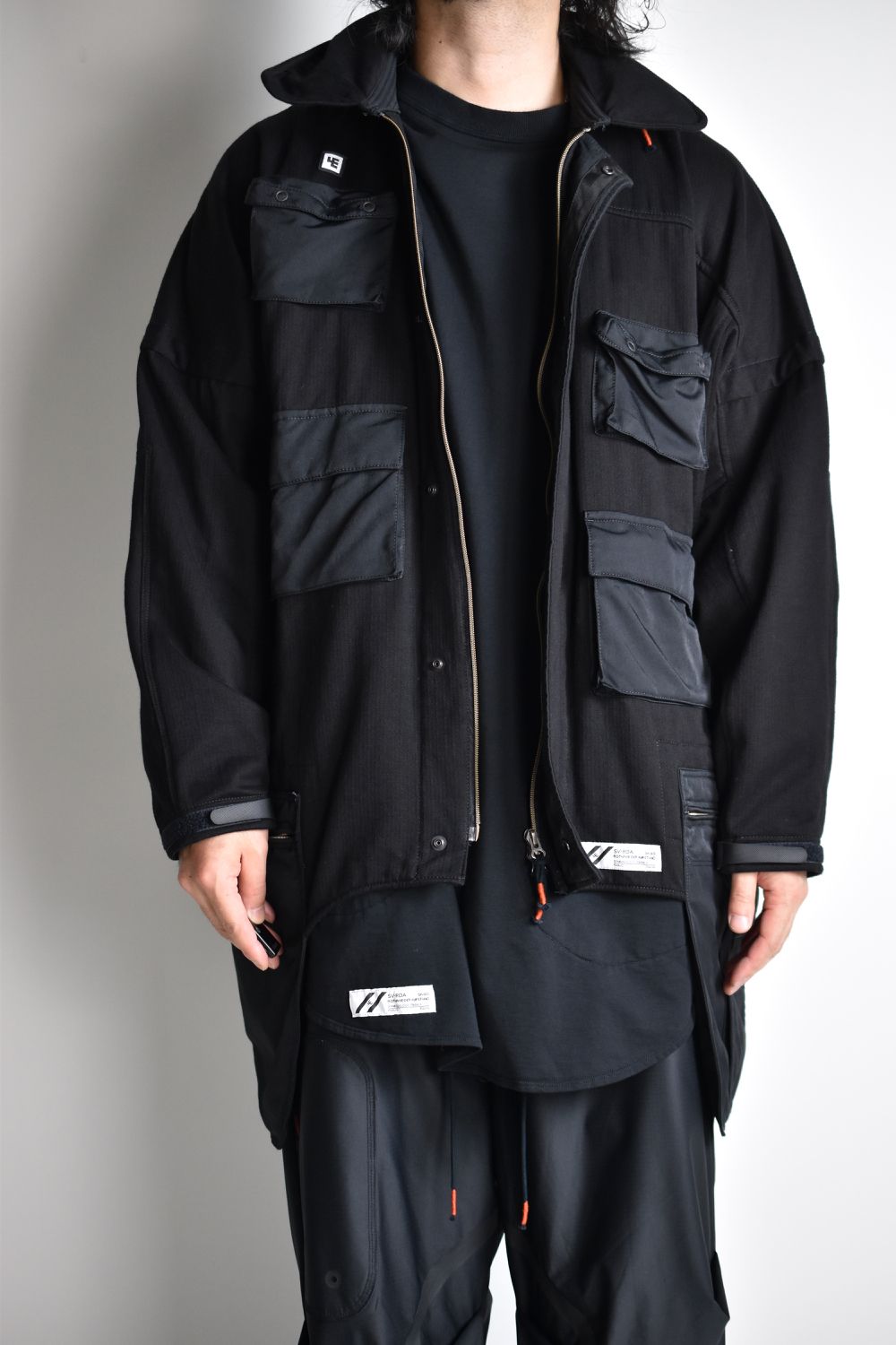 AIRBORNE SMOCK JUMP WIDE JACKET c/#1 BLACK