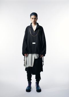 KESA HIGH NECK PULLOVER / プルオーバージャケット (BLACK,GRAY,GREEN)